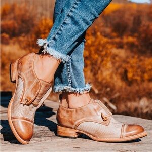 Freebird Mabel Leather Loafers Shoes Tan Women’s Size 7